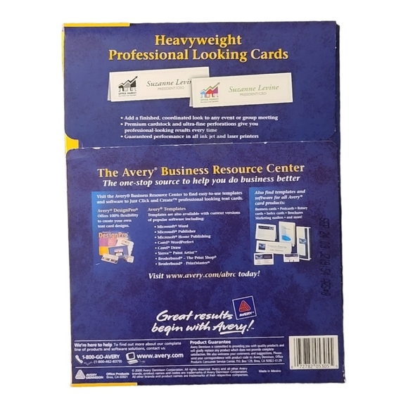 NEW Medium Tent Cards Embossed 2.5" x 8.5" Avery 5305 - Picture 2 of 2